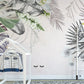Tropical wallpaper peel and stick wall mural, monstera leaf wallpaper, leaf wallpaper modern vinyl wallpaper, green leaves banana wallpaper