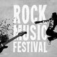 Rock music peel and stick wall decoration, man and guitar in white-black colors, big rock music wall mural, removable rock music wallpaper
