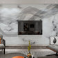 Large marble self adhesive mural, grey canvas peel and stick wallpaper, aesthetic vinyl wallpaper, temporary grey waves wall decal