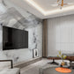 Large marble self adhesive mural, grey canvas peel and stick wallpaper, aesthetic vinyl wallpaper, temporary grey waves wall decal