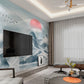 Mountains peel stick wallpaper, rocks self adhesive wall decal, large temporary canvas lanscape wall mural, accentual Japaneese wallpaper
