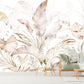 Large tropical peel and stick wallpaper, giant leaves self adhesive wall mural, accentual botanical wall decal, removable leaf photomural