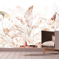 Large tropical peel and stick wallpaper, giant leaves self adhesive wall mural, accentual botanical wall decal, removable leaf photomural