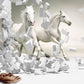 Extra large horses wallpaper, peel and stick animals wall mural, self adhesive 3d wallpaper, temporary white wallpaper, accentual wall decal