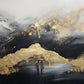 Abstract peel and stick wallpaper, black gold self adhesive wall mural, extra large accentual wallpaper, modern removable bedroom wall mural