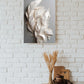 3d feathers canvas print, framed volumetrical wall art, white feathers artwork, large modern wall art, floater frame living room wall art