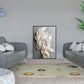 3d feathers canvas print, framed volumetrical wall art, white feathers artwork, large modern wall art, floater frame living room wall art